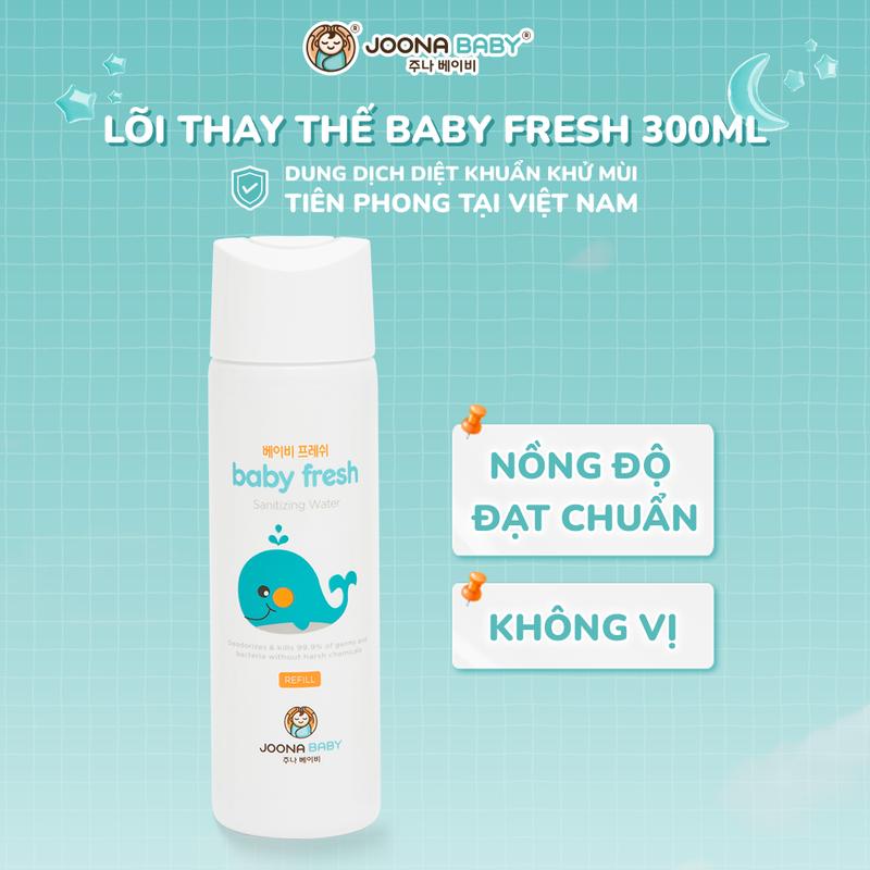 Lõi thay thế cho xịt diệt khuẩn, khử mùi đồ chơi, bình sữa Baby Fresh an toàn cho bé 300ml