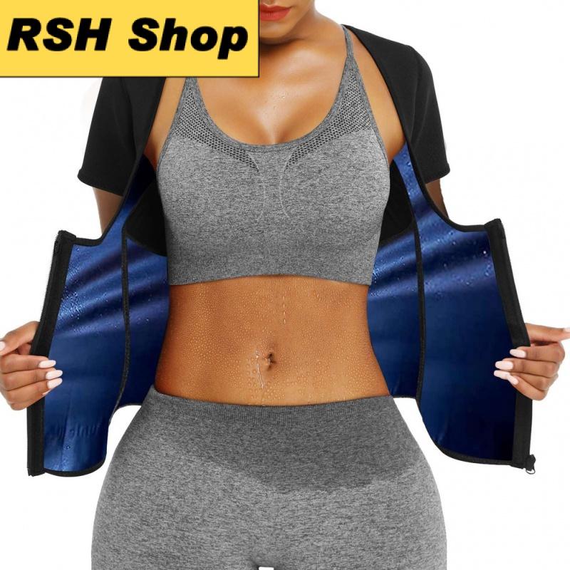 Áo Vest Sauna Shrit, ngắn Tay, Dành Cho Nữ, Bẫy Nhiệt, Bộ Đồ Sauna, Quần Định Hình Cơ Thể, Thích Hợp Để Tập Luyện, Yoga, Thể Dục, Áo Tập Luyện Luyện, Đồ Định Hình 1