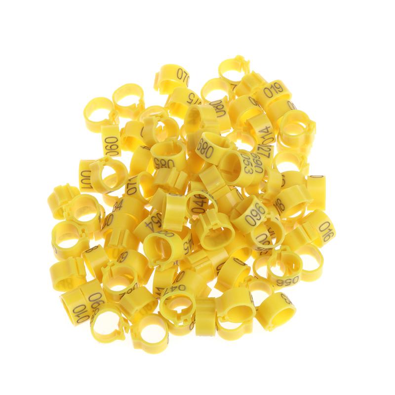 Product Introduction of ZYHDZ 100 Pieces 10mm Bird Leg Bands Foot Round Tag Clips Straps for Pigeon for Dove Chicken Bantam Lovebirds Finch Multiple C 0
