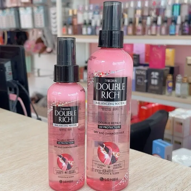 Nước xịt dưỡng hỗ trợ tóc mềm mượt Double Rich - màu hồng