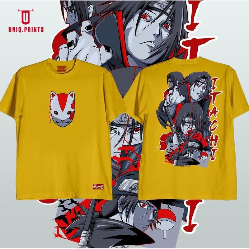 Áo Thun Cotton, UNIQ.PRINTS, Họa Tiết Mới Của Itachi Naruto, Dành Cho Nam Và Nữ, Với Tượng Nhỏ Ngẫu Nhiên Miễn Phí, Thích Hợp Làm Quà Tặng 2