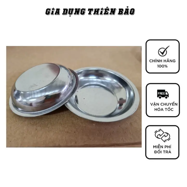 Combo 20 Chén Inox Làm Bánh Bèo Và Nước Chấm Kích Thước: 7,5cm X 1,5cm 0