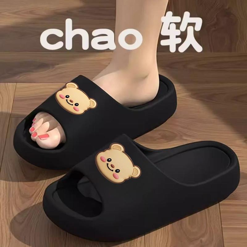 Product Introduction of [Cartoon Anime Pattern] New Summer Outdoor Non-Slip Odor-Free Internet Celebrity Ins Home Versatile Soft Sole Butter Bear Slippers Couple Indoor 6
