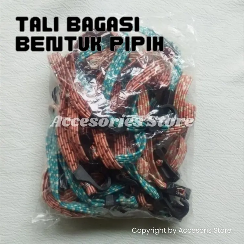 Tali Bagasi Motor Pipih Multifungsi Panjang 2 Meter/Tali Bagasi  Ikat Barang di Motor 4