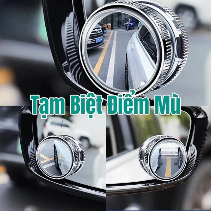 Cặp 2 Gương Cầu Lồi GCL-01 Gắn Kính Hậu Ô Tô Xoay 360 Xoá Điểm Mù Sử Dụng Đế Hút Không Để Lại  vết keo khó tẩy. 4