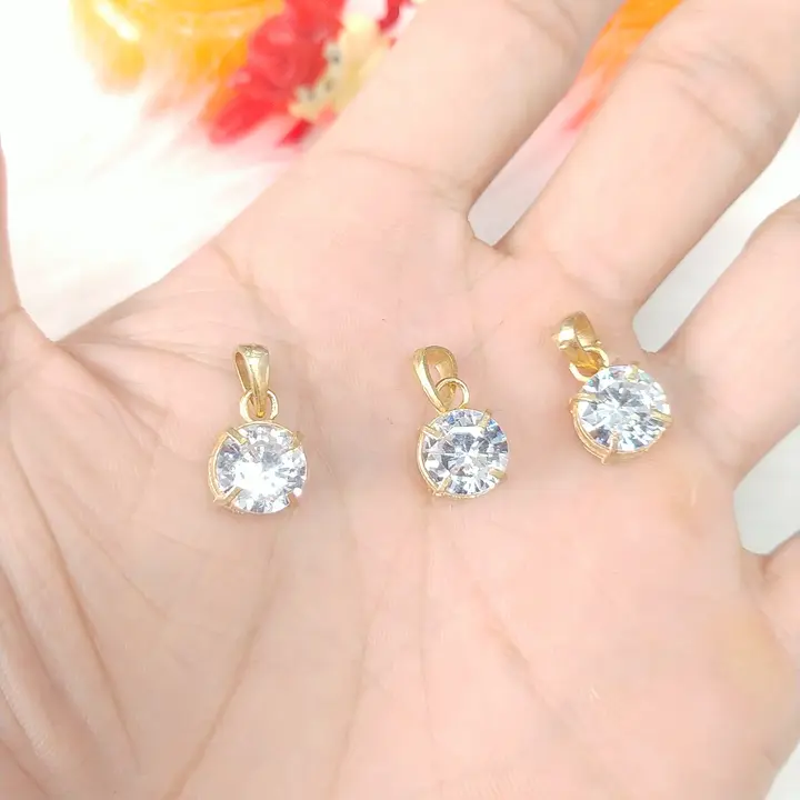 (Không xi mạ-Không phai màu) Mặt Dây Chuyền 1 Đá Vàng Vonfram Mặt Tượng -- Dùng tắm rửa thoải mái không phai màu