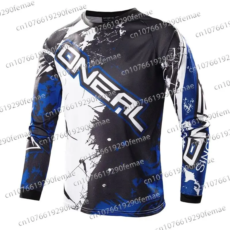 Off-Road Motorcycle Mountain Bike Stunt Downhill Sweatshirt Men's Breathable Quick Dry Long Sleeve Comfortable Daily Top