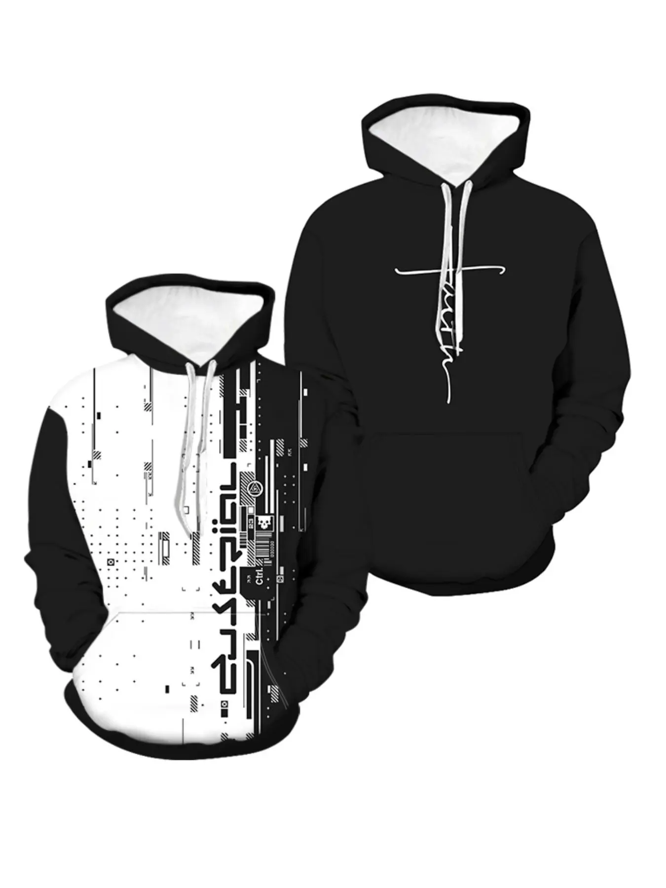 Men's Colorblock Letter Print Drop Shoulder Hoodie, Fashion Casual Regular Fit Drawstring Pocket Hooded Sweatshirt for Daily Holiday Outdoor Wear, Men Clothes for Fall & Winter