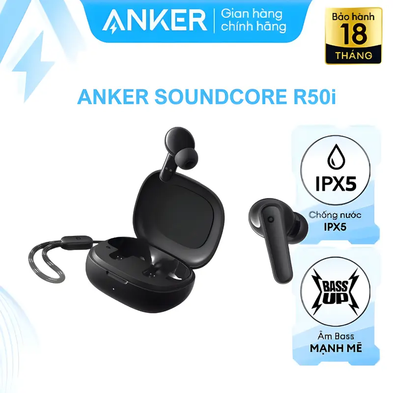 Tai nghe Bluetooth True Wireless Anker Soundcore R50i A3949  Earphone Nghe Nhạc Nhét Tai Không Dây 0