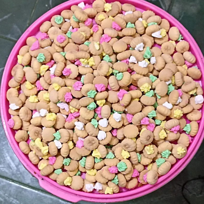 Kue Kancing Biskuit Kembang Gula Gem Rose Snack Jadul Monas 1 kg Snacks 1