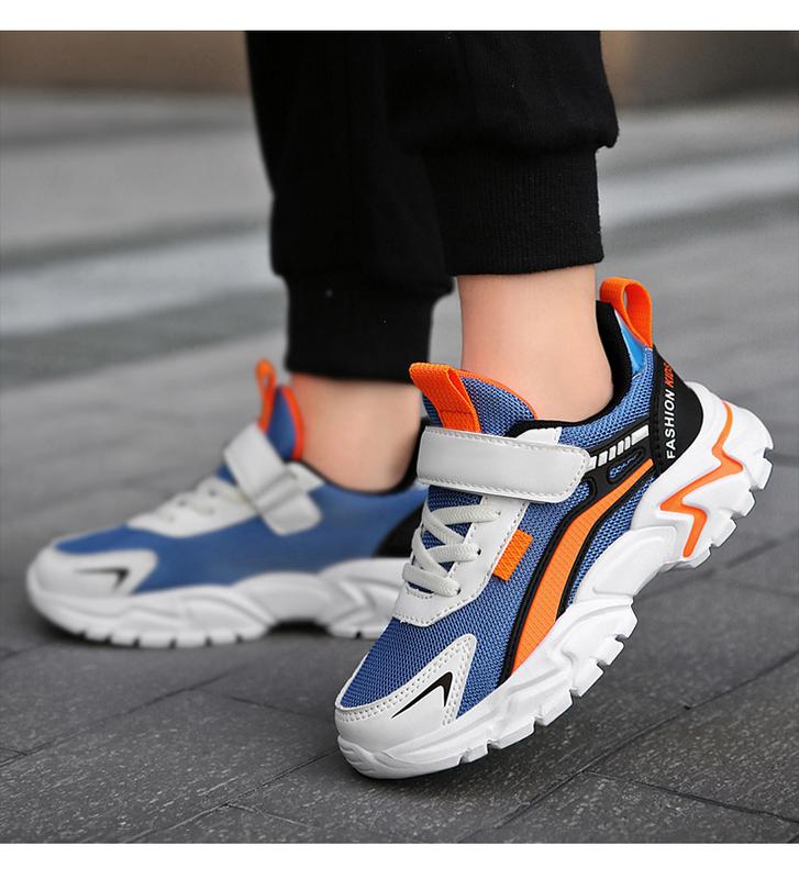 Product Introduction of Boy Shoes 2024 Spring and Summer New Children's Dad Shoes Breathable Mesh White Shoes Student University Style Sneaker 8