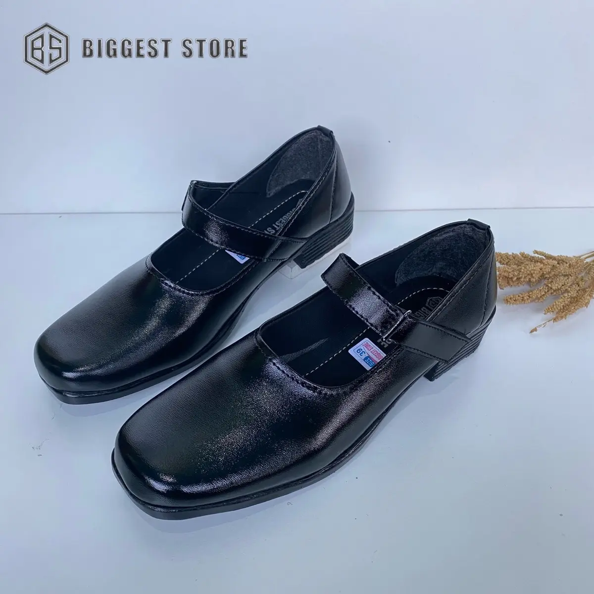 Sepatu Pantofel Paskibra Formal-Sepatu Sekolah Wanita Hak Pendek (1-3 cm) Shoes Heels Hitam