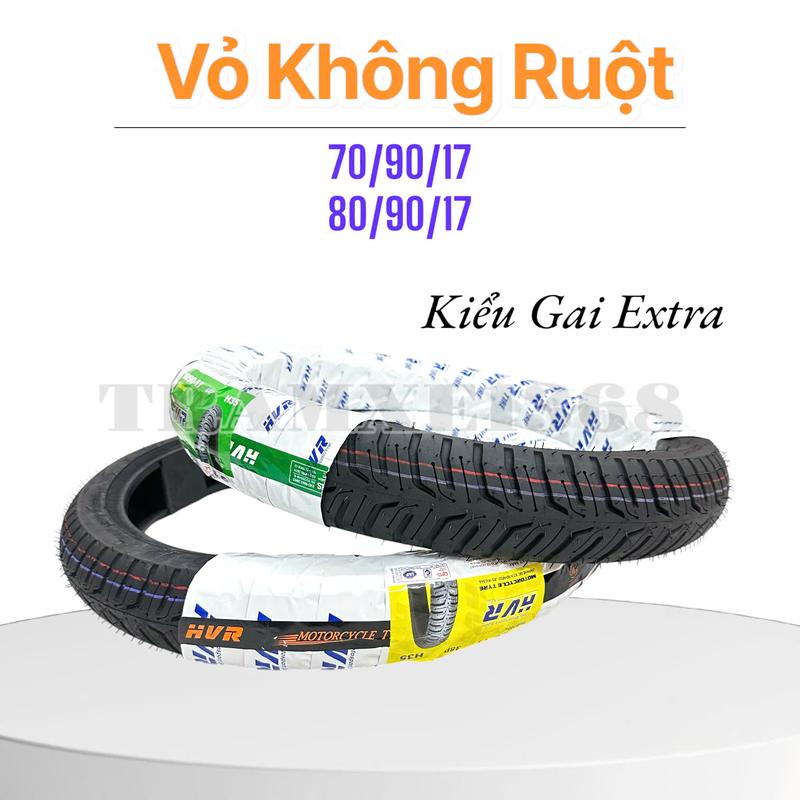 HVR H35 Vỏ Không Ruột 70/90/17 & 80/90/17 Kiểu Gai Extra - Lốp Xe Máy Phù Hợp Nhiều Loại Xe Số - Công Nghệ Nhật Bản