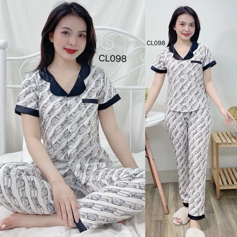 ĐỒ BỘ PZM QUẦN DÀI  Áo TAY NGẮN SANG, XINH Nữ Women Áo 7