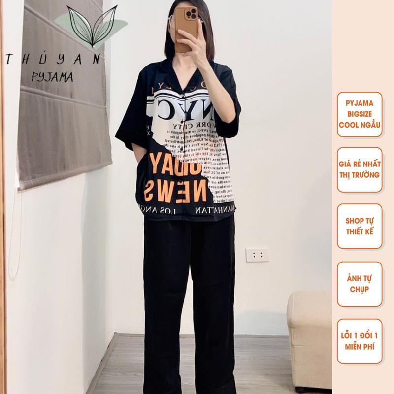 Bộ Pijama Bigsize N.Y.C cộc dài mặc nhà dành cho nữ và mẹ bầu.