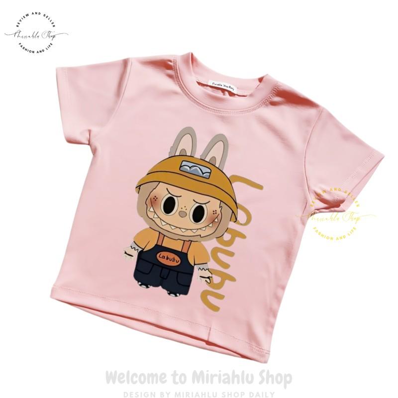 Product Introduction of Áo Thun Nữ Croptop Borip Basic Ôm Body In Hình Labubu Cam Nón, MLS237, Nữ Women Top Voi Dáng Ngắn Cổ Tròn Sọc Sò 27