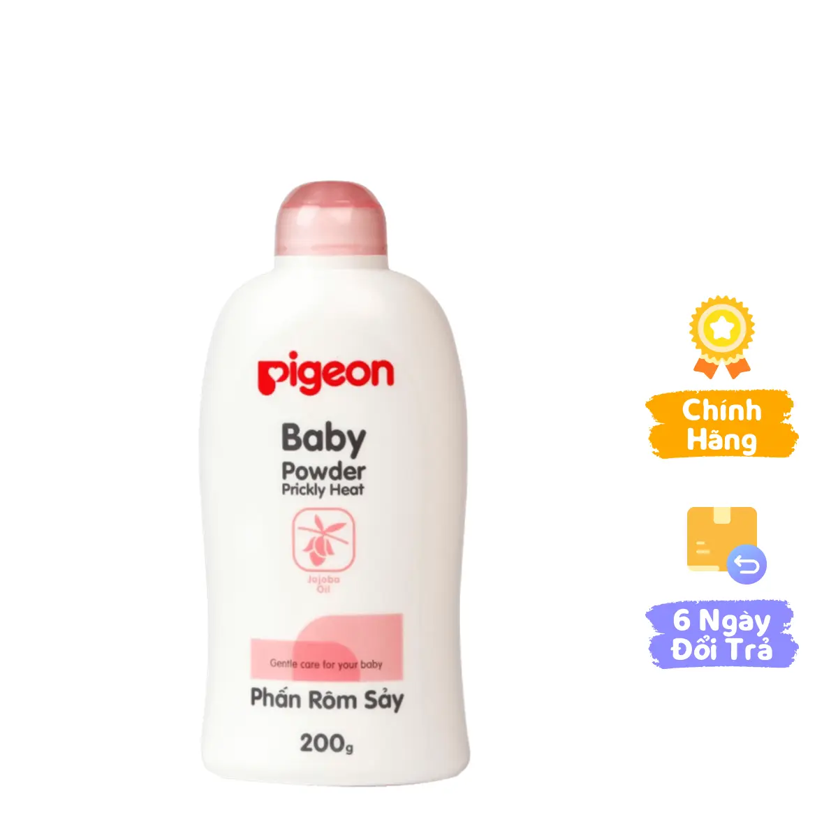Phấn rôm sảy Pigeon nắp màu cho bé 200g