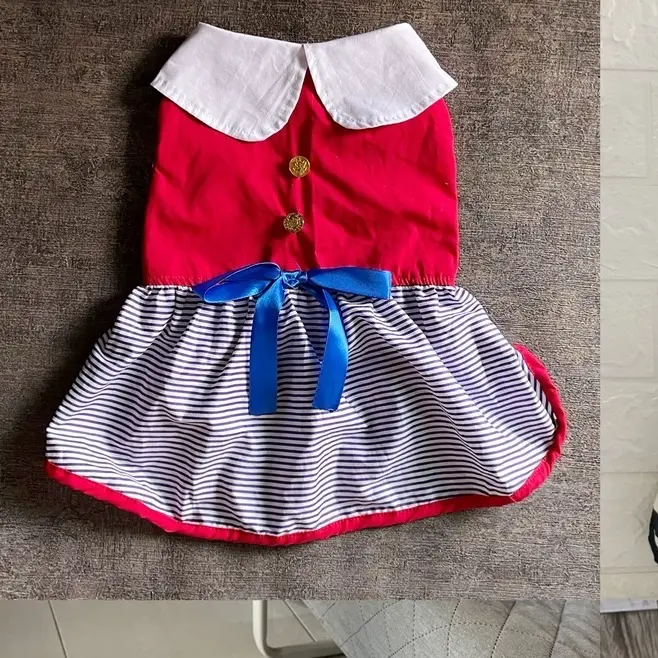 baju anjing sailor kaos anjing lucu dress anjing model sailor 2