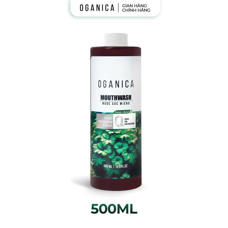 [500ML] Nước Súc Miệng Khử Mùi Hôi Miệng Oganica 500ml giúp làm sạch mảng bám răng, cặn thức ăn dư thừa