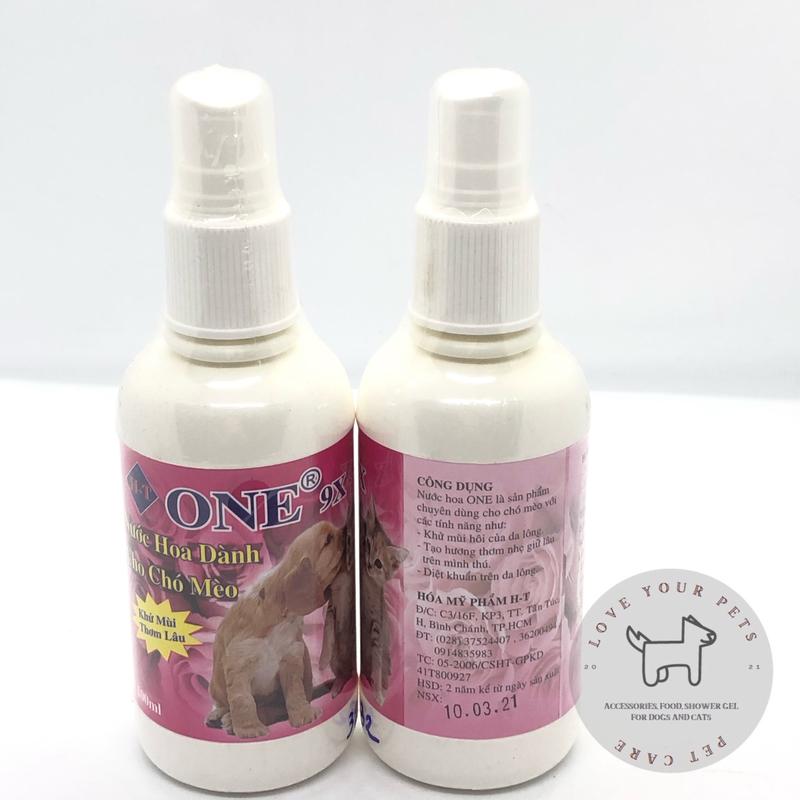  Nước hoa One 9x dành cho chó mèo khử mùi và lưu hương thơm lâu - chai 100ml 