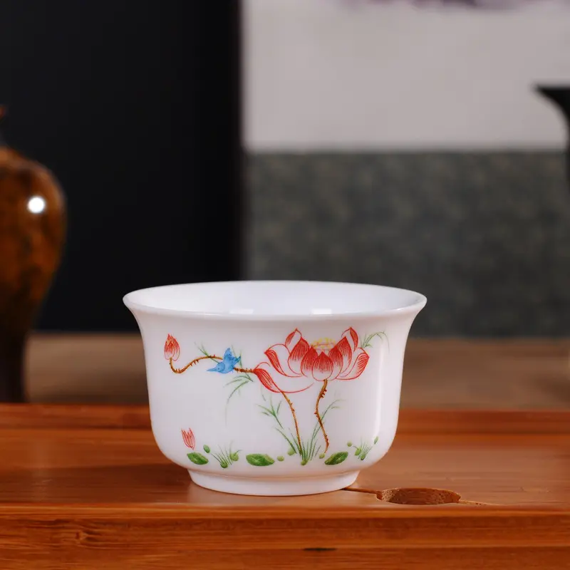 Chén Sứ Cảnh Đức Dùng Thưởng Trà Dung Tích 50 ml