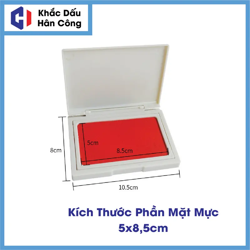 Hộp mực dấu chữ nhật QX-302 kích thước 8x10.5cm - Hộp dấu và lấy dấu vân tay 2