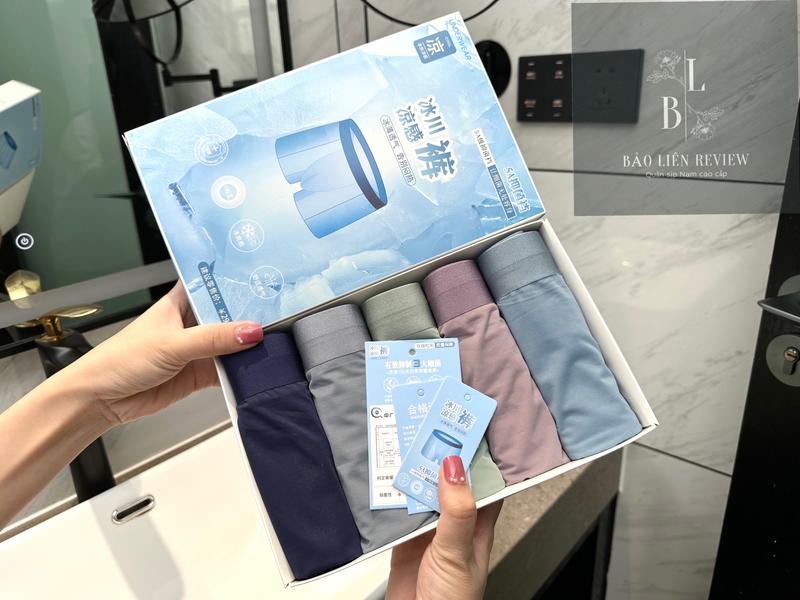 MUA 4 TẶNG 1 quần sịp nam thun lạnh , quần lót nam boxer, co giãn 4 chiều, thấm hút, kháng khuẩn Boxer Menswear Quần Boxer Kem Quần Boxer Kem