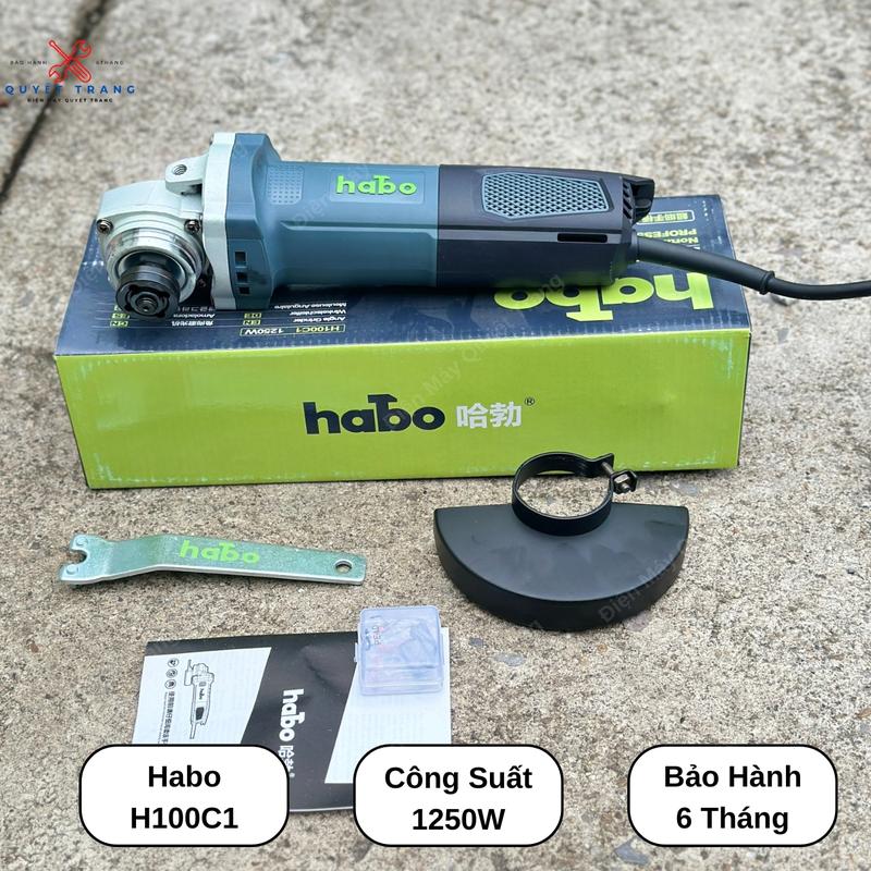 Máy Mài Góc Habo H100C1 Công Suất Lớn 1250W Sử Dụng Đá 100 Chuẩn Dây Đồng Bảo Hành 6 Tháng