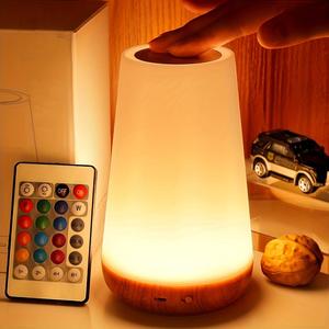 ポータブルテーブルランプ USB充電式 LEDナイトライト 感圧タッチ 調光可能 寝室・浴室用