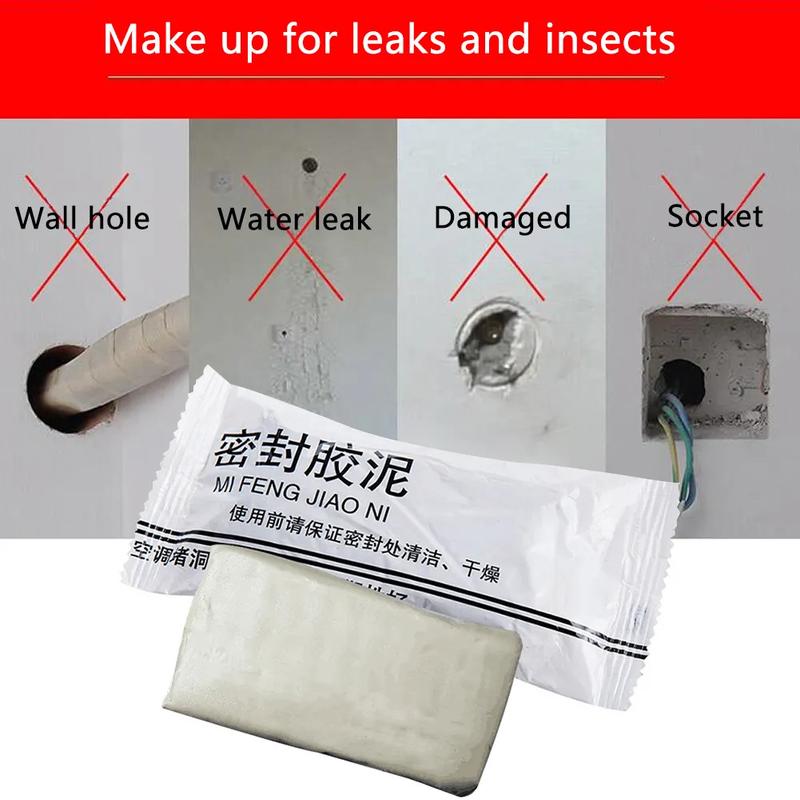 Product Introduction of Wall hole sealant household air conditioner repair wall hole rubber mud waterproof sewer pipe sealing mud 3