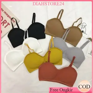 PROMO!! BB07 Fashion Wanita Import Bra Import Garis Bulat Wanita/Bra Tanpa Kawat/ Pakaian Dalam bralette Push Up Elastis Sexy/Terlaris/Terbaru/Readystok/COD