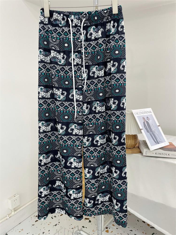 Product Introduction of Quần Ống Rộng Cho Nữ, Thiết Kế Hình Con Voi, Cạp Cao, Kiểu Dáng thụng Và Dáng Rộng Rãi, Kiểu Lau Nhà Thẳng, Thích Hợp Cho Mùa Xuân Và Mùa Hè, Hàng Mới Về Thái Lan 1