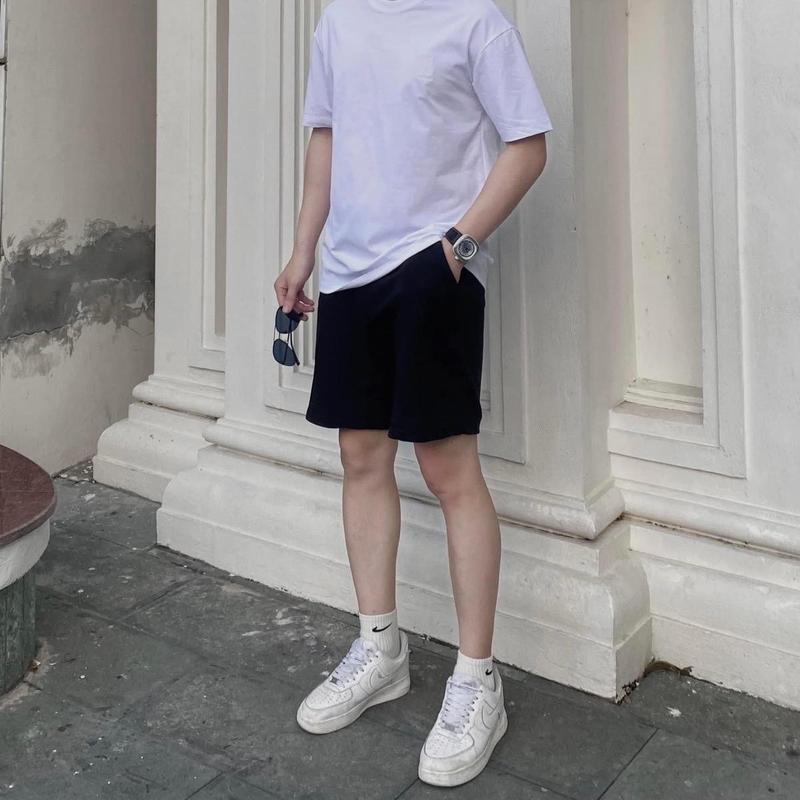 COMBO 2 Quần Short unisex nam nữ chất cotton cao cấp, phong cách thể thao, mặc thoáng mát, co dãn 4 chiều, quần đùi nam nữ, basi Sport Quần Ngố 3
