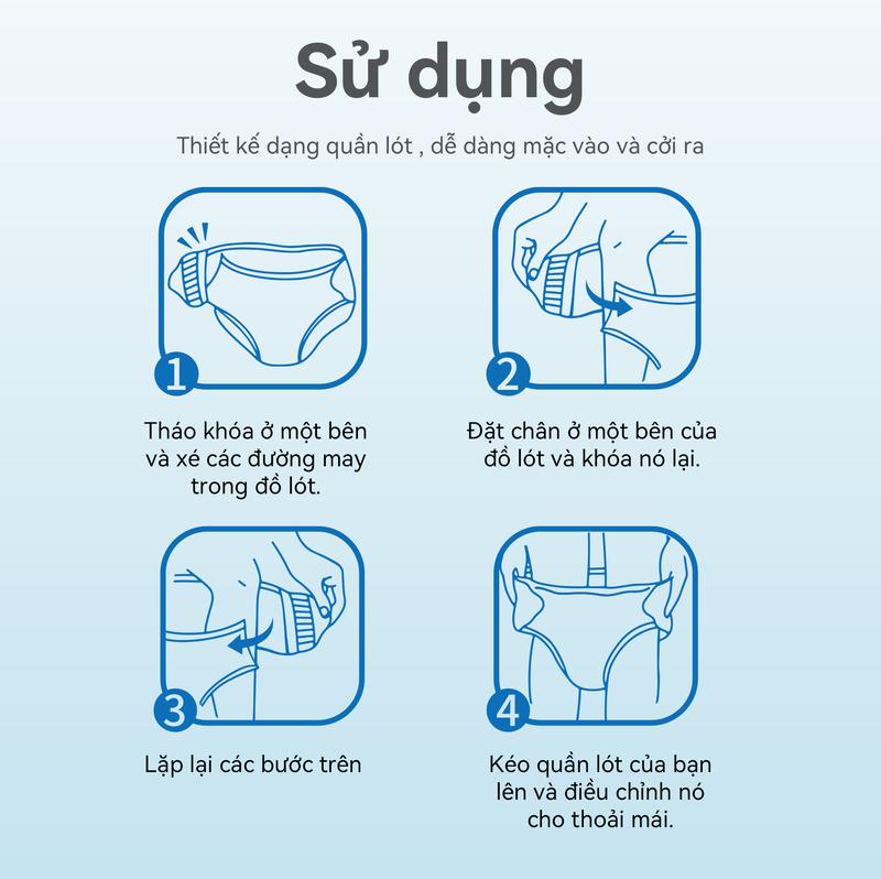 Product Introduction of (khuyến mãi quà tặng )[2025 mới ra mắt] Memeeie mới 4 gói hàng ngày vệ sinh khăn ăn quần eo dán dễ dàng mặc và cởi (8 miếng) 360 ° rò rỉ trần truồng ánh sáng thoáng khí màng cơ sở hấp thụ nhanh chóng 17