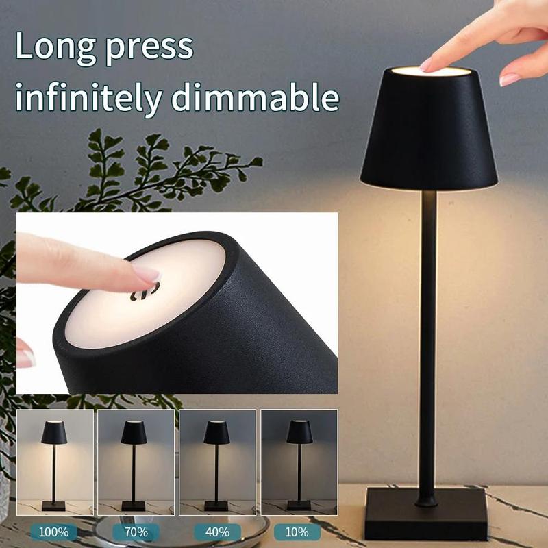Rechargeable Desk Lamp, 3-color Touch Dimming Eye Protector LED Table Lamp, Versatile Usability Night Light For Study Side Table Mini Bed Side, Home Modern Interior 7