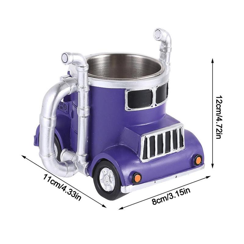 New Durable Truck Coffee Mug Semi Truck 11 Ounces Coffee Cup Handcrafted Semi-trailer Shaped Semi-Truck Coffee Mugs For Men 2
