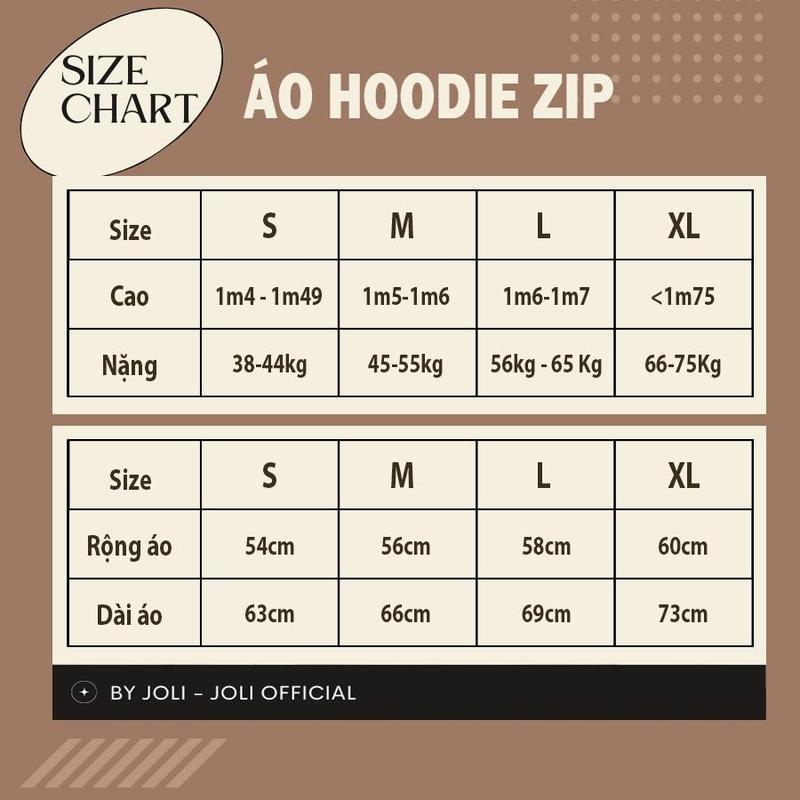 Áo Hoodie Zip, Áo Khoác Nam Nữ Unisex By JOLI Mã Thỏ Cute Chất Nỉ Bông Form Rộng Mũ 2 Lớp Menswear Cotton 8