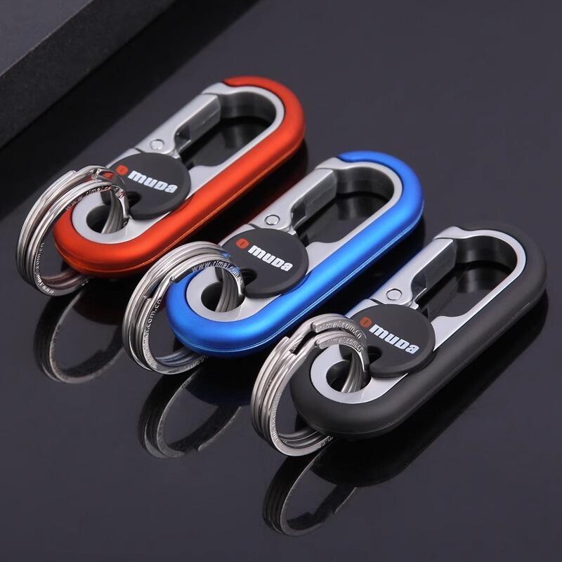 Product Introduction of Ready Stock OMUDA motorcycle stainless alloy metal keychain key holder Ring souvenir personalize 8