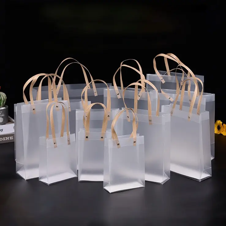 [แนะนำ] กระเป๋าโท้ทพลาสติกใสฝ้า ของขวัญของที่ระลึกวันเกิดงานแต่งงาน กล่องขนม ห่อ ถุงบรรจุภัณฑ์ อุปกรณ์