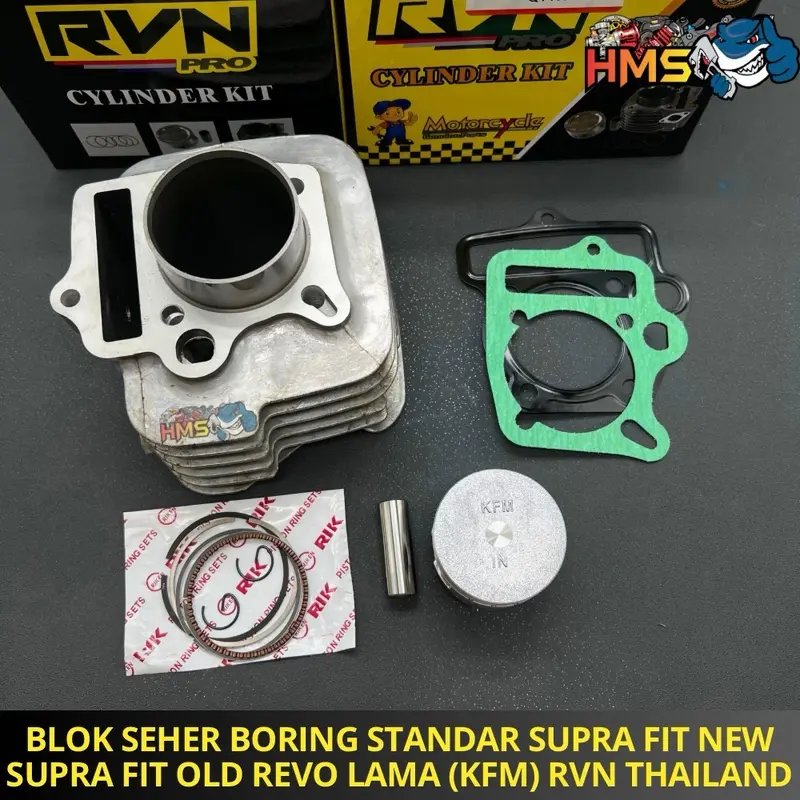 BLOK BLOCK SEHER KOMPLIT SUPRA FIT NEW REVO LAMA LEGENDA SUPRA FIT LAMA KFM ORIGINAL RVN + PISTON KIT SEPAKET BONUS FREE PAKING 4