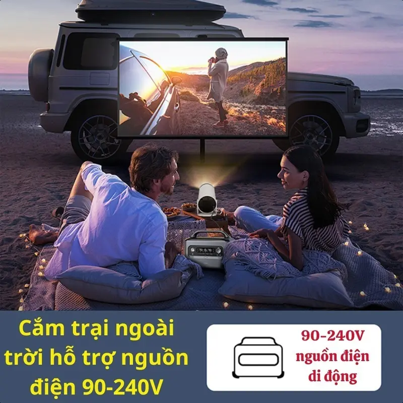 【Việt Nam】Máy chiếu HY300 4K Android 11 WiFi6 Double 260Si Allwinner BT5.0 1080P 1280*720p rạp chiếu phim ngoài trời gia Projector 4