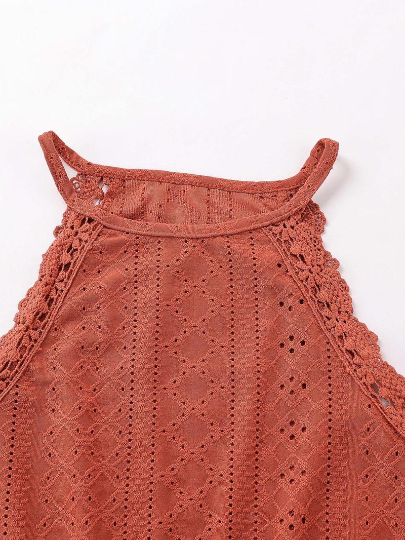 Product Introduction of Women's Solid Color Crop Top, Elegant Fashion Casual Sleeveless Top for Daily Outdoor Wear, Ladies Clothes for Summer 6