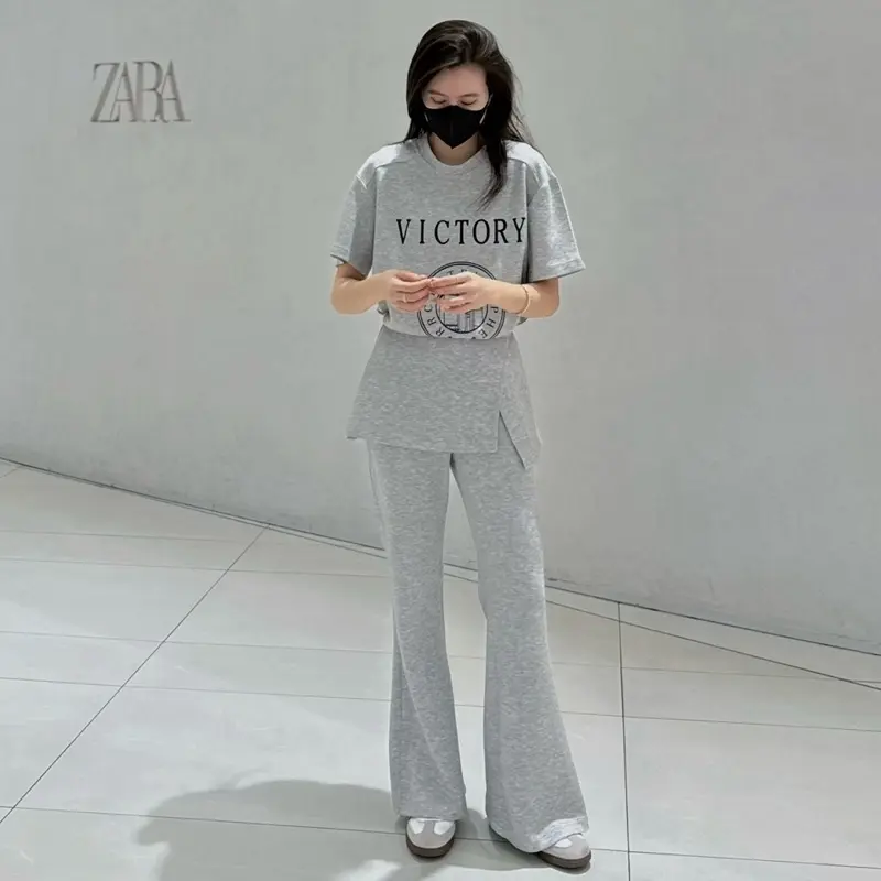 Bộ áo và quần có tà váy 2 màu chất thun lạnh umi QC