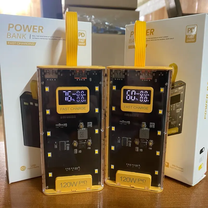 Sạc Dự Phòng 30000 MAH Pin Dung Lượng Lớn , Màn Hình Led Hiển Thị Phần Trăm Pin  , Kèm Dây Sạc Nhanh 2