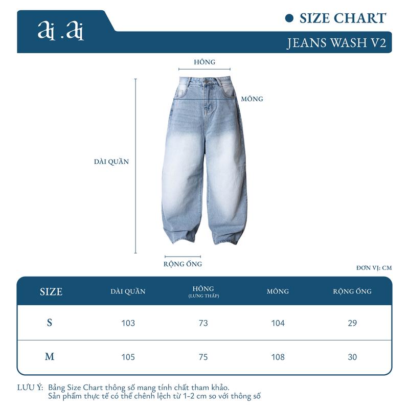 Product Introduction of AIAI OFFICIAL Low-rise Jean Wash VERS 2 (quần Jean ống rộng cạp thấp thêu logo) 9