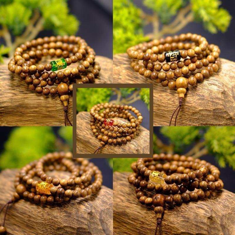 Vòng Tay Trầm Hương 108 Hạt Mix Omani Theo Màu Bản Mệnh -  Phụ Kiện Vòng Phong Thủy May Mắn Đeo Tay vòng tram vòng  trầm vòng  mộc