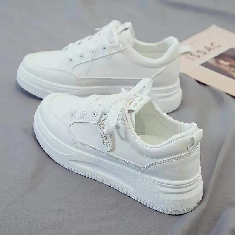 Giày Trắng Cho Nữ, Tofashions, Giày Giày Thể Thao Hàn Quốc, Thời Trang, Hàng Mới Về, Dễ Phối Đồ, Giày Giày Thể Thao Đế Bằng Thường Ngày Thích Hợp Đi Bộ, Chống Trượt, 21112302