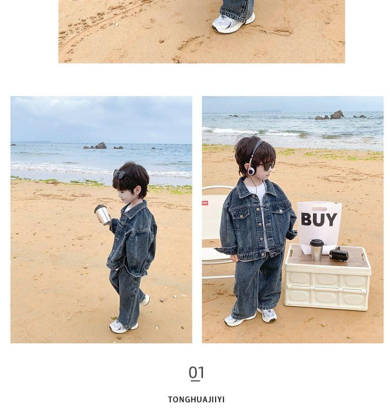 Product Introduction of Bộ Đồ Denim, Cho Bé Trai, Bộ Sưu Tập Mùa Thu 2023 Mới, Đẹp Trai Và Thời Trang, Áo Đẹp Kinh SúC Quần Ống Rộng, Bộ Đồ Hai Mảnh, Thích Hợp Cho Trẻ Em, Thời Trang 25