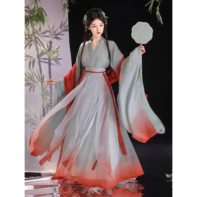 Quần Áo Trung Quốc Hán, Chính Hãng, Phong Cách Triều Đại Nam Bắc, Váy Tay Lớn, Dành Cho Nữ 1