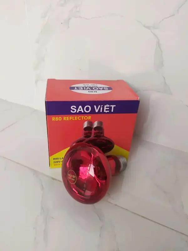(ẢNH THẬT) Bóng Đèn Hồng Ngoại Sưởi Cho Gia Súc Gia Cầm Vật Nuôi Sao Việt 45W-75W 5